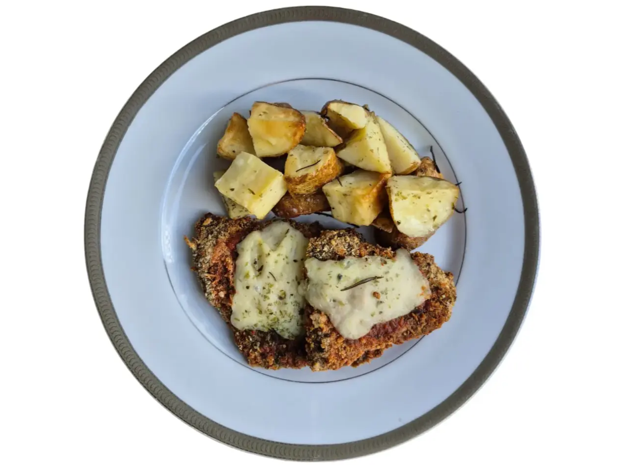 MILANESAS GRATINADAS CON PAPAS AL HORNO