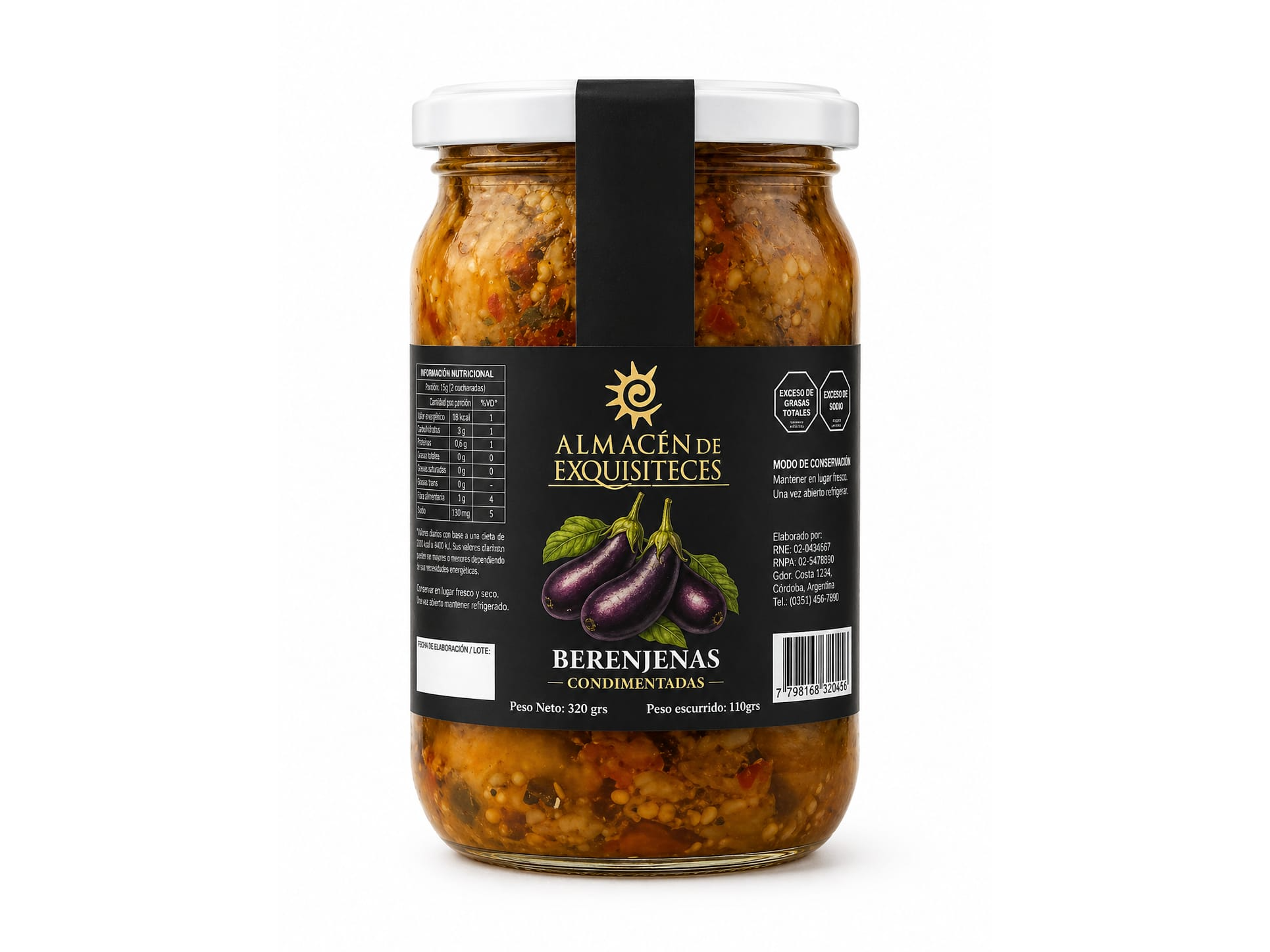 CONSERVA DE BERENJENAS 320GR.