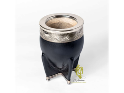 MATE IMPERIAL DE CALABAZA CON BASE DE ALPACA CON BOLITAS