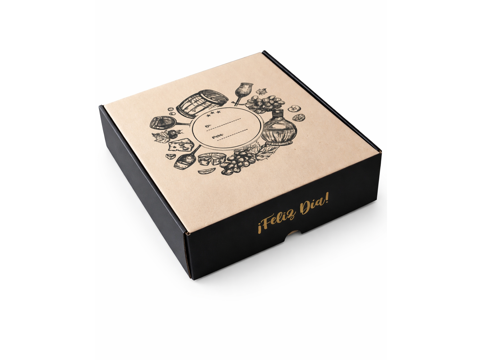 CAJA MARRON CON DEDICATORIA