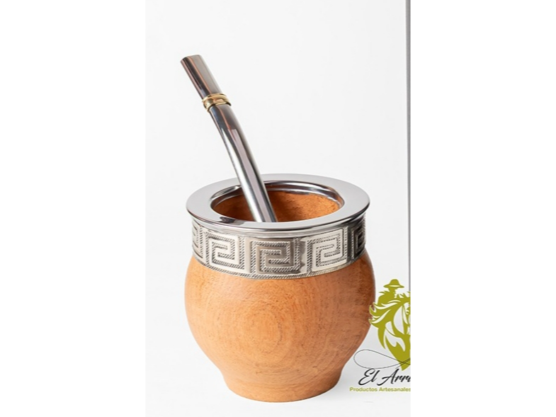 MATE IMPERIAL DE ALGARROBO CON VIROLA DE ACERO