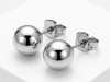 Aros perlas plateados
