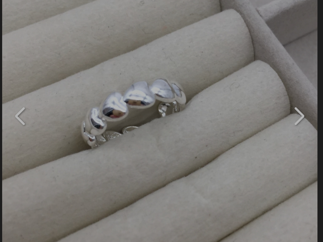 Anillo fino regulable corazón