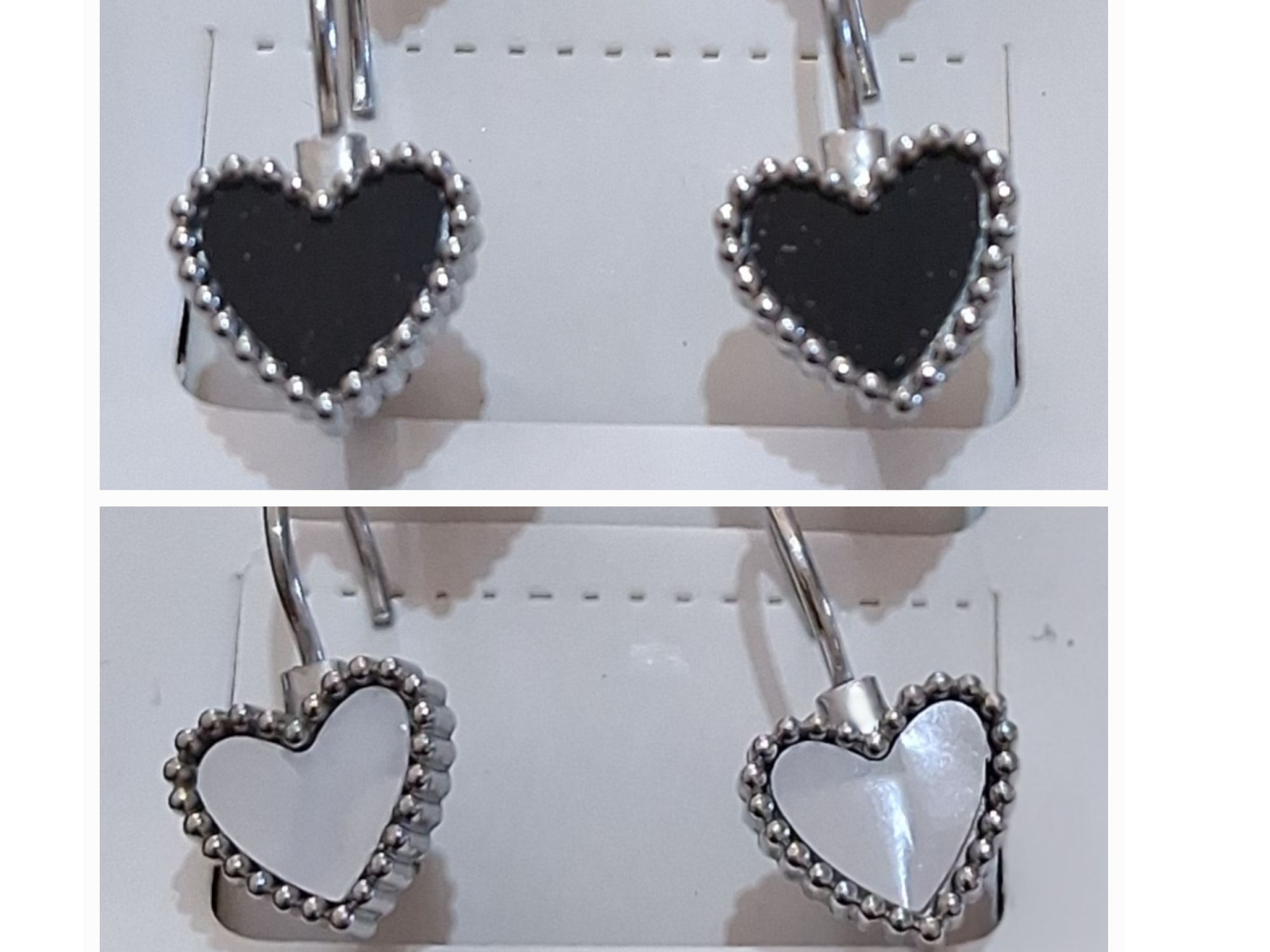 Aros corazon esmaltado