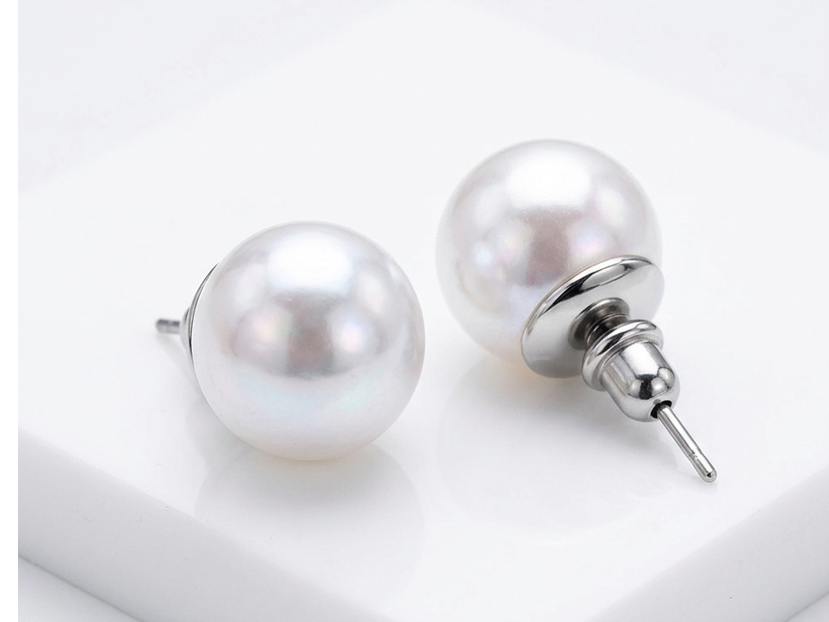 Aros perlas Blanco