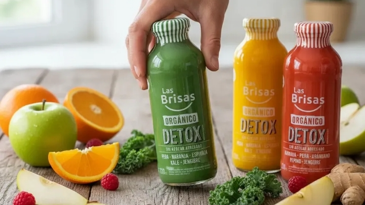 JUGOS ORGANICOS DETOX MARCA LAS BRISAS