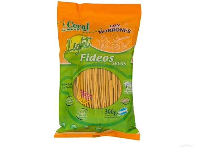 Fideos light de morrón