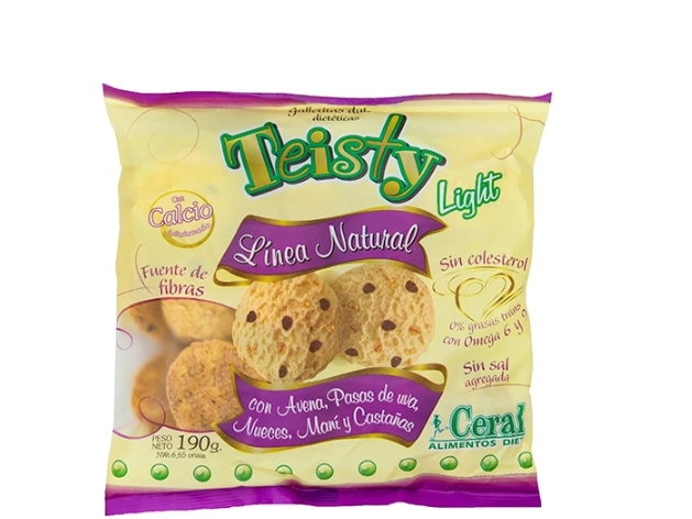 Galletas dulces de avena, pasas, nueces, maní y castañas de caju