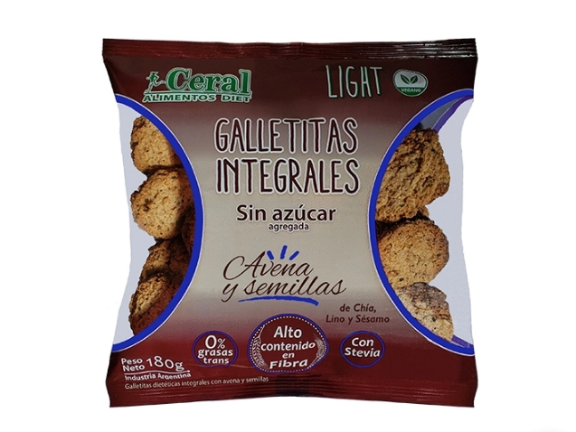 Galletas integrales Dulces semillas y avena
