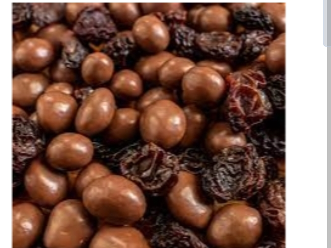 Pasas de uva con chocolate