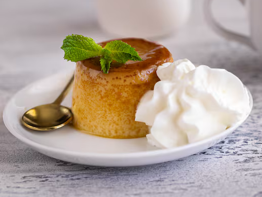 Flan con crema