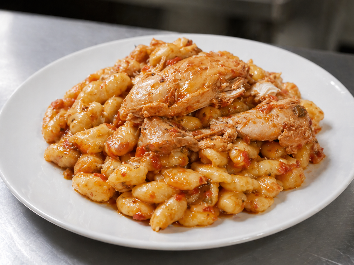 Ñoquis con pollo