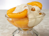 Duraznos en almibar con crema