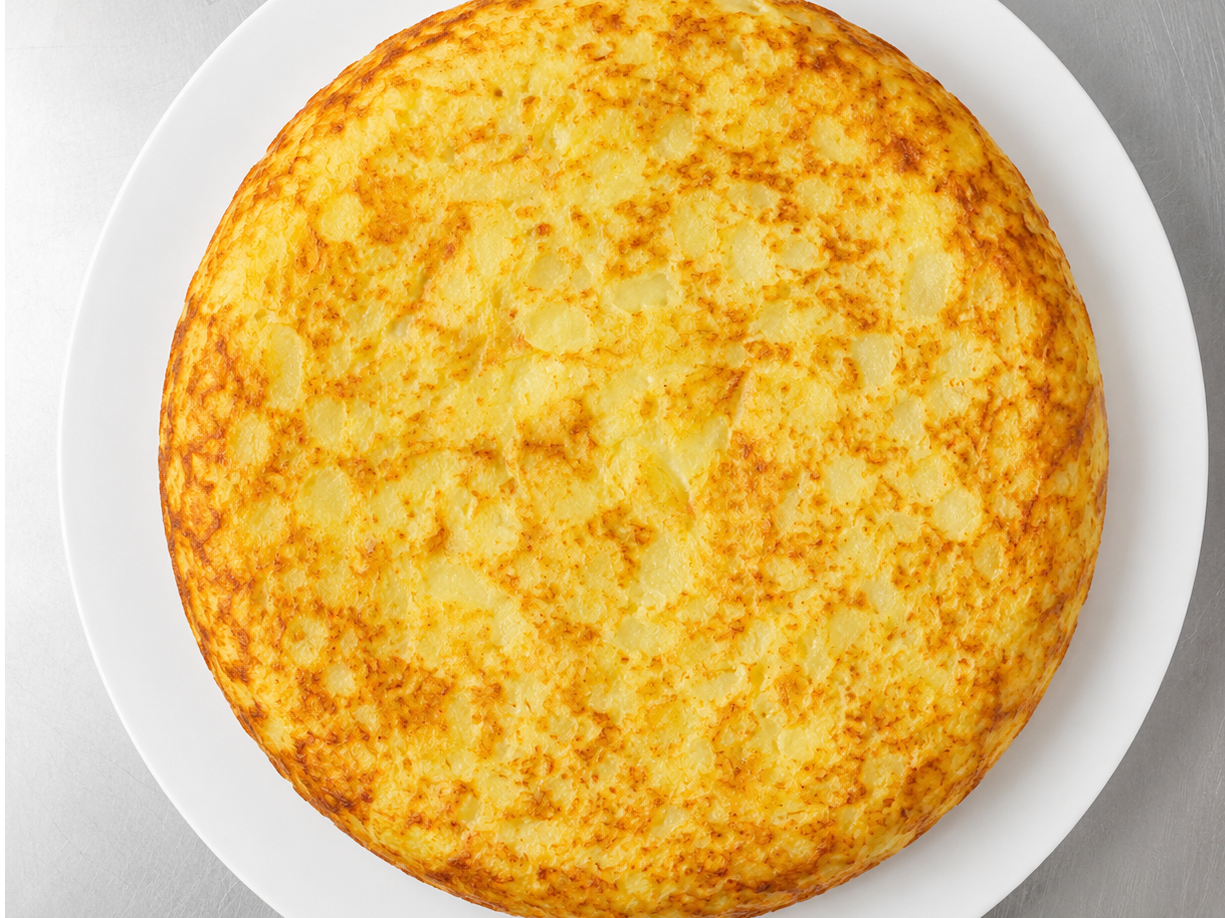 Tortilla de papa y cebolla