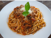Tallarines a la bolognesa