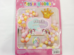 set arco de globos latex unicornio 54pcs