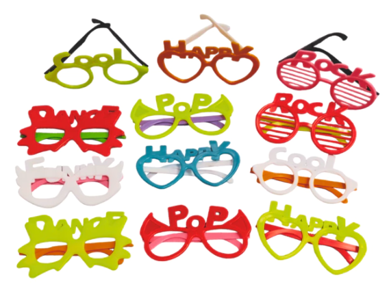 anteojo c/frase surtido x12