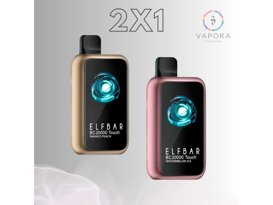 2X1 ELFBAR TOUCH | 20.000 PUFFS (SABORES ALEATORIOS)