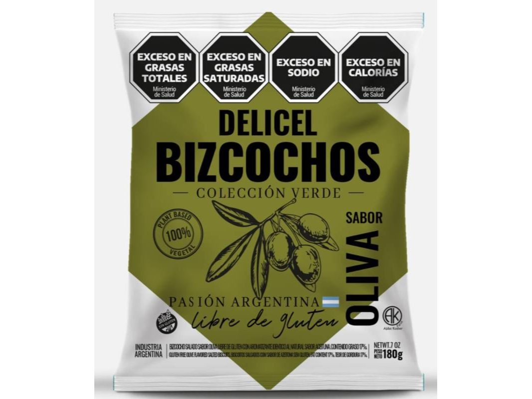 BIZCOCHOS SALADOS OLIVA " DELICEL" 180 gr