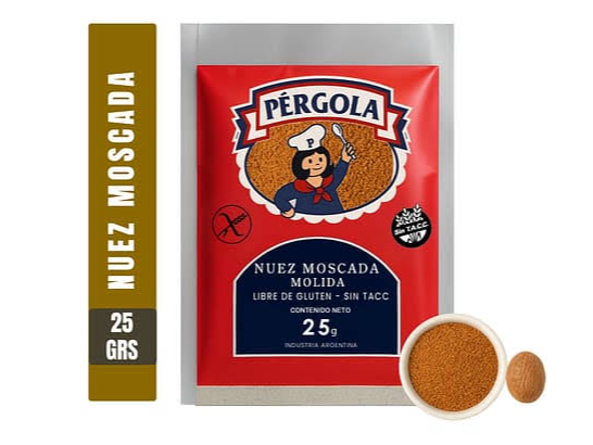 CONDIMENTO NUEZ MOSCADA "PERGOLA" 25 gr