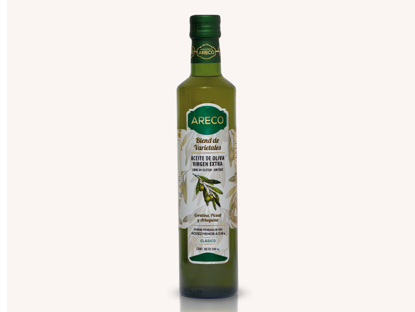 ACEITGE DE OLIVA virgen extra vidrio 500 cc "Areco"