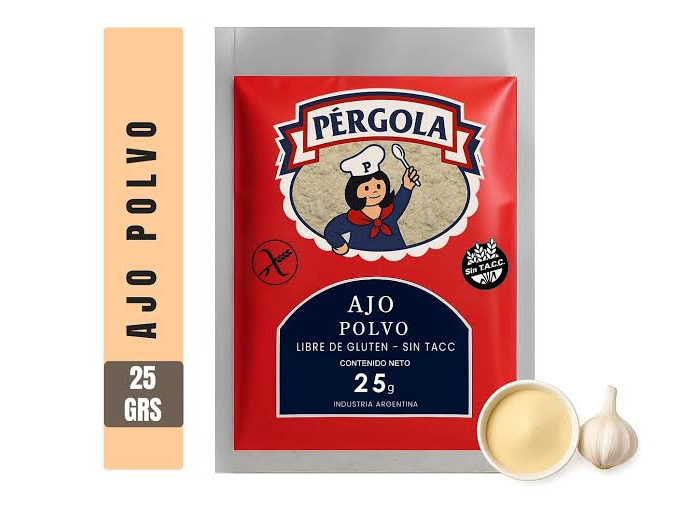 CONDIMENTO AJO EN POLVO "PERGOLA" 25 gr