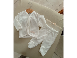 Conjunto de waffle frizado natural