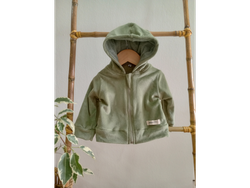 Campera de Plush, Verde, de 3 a 12 meses.