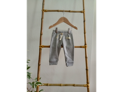Babuchas de Algodón, Gris, de 0 a 18 meses.