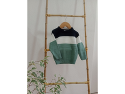 Sweater de lana rayado