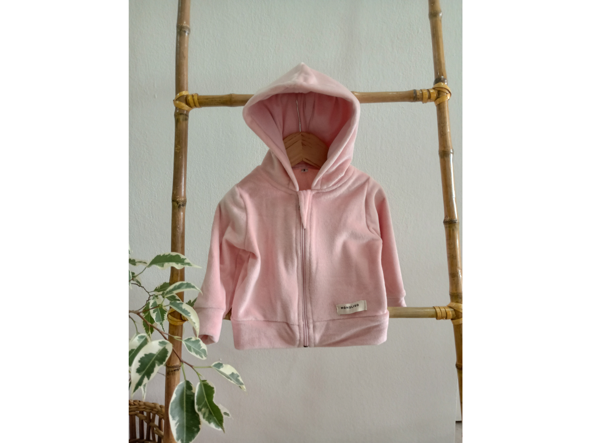 Campera de Plush, Rosa, de 3 a 12 meses.