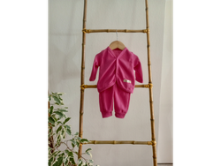 Conjunto Waffle, Fucsia, de 0 a 3 meses.