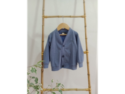 Cardigan Morley frizado celeste