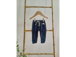 Babuchas de Algodón, Azul Marino, de 0 a 18 meses.
