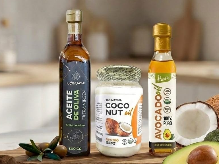 Aceite de oliva + aceite de coco + aceite de palta