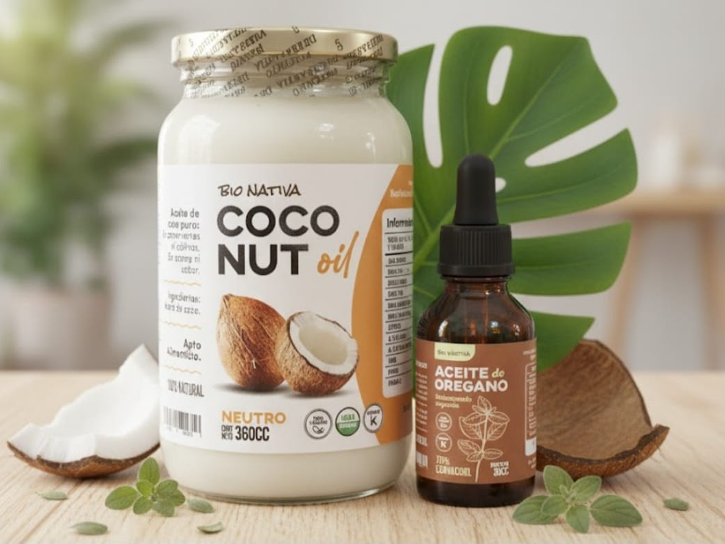 Aceite de coco + aceite de oregano
