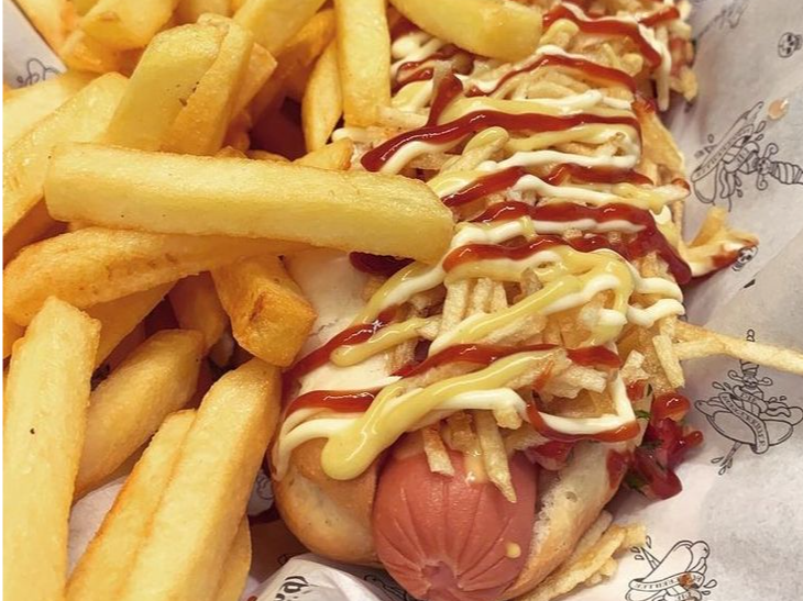Super pancho + Porción de Papas