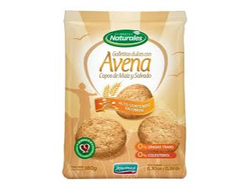 GALLETITA DULCE, ALIMENTOS NATURALES DE COPOS DE MAIZ, AVENA Y SALVADO.
