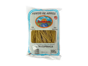 FIDEOS DE ARROZ  C/ESPINACA. SIN GLUTEN