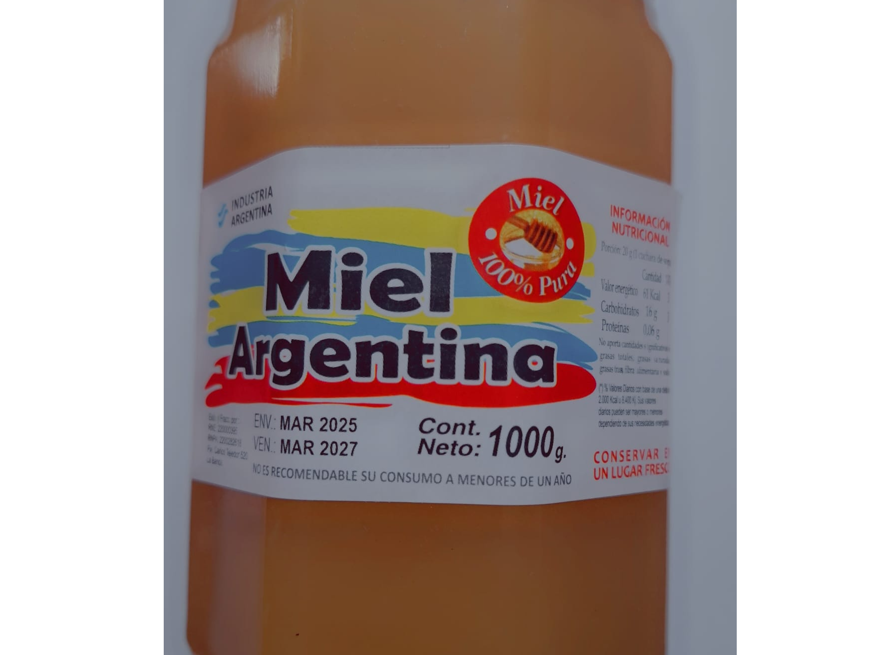 MIEL 100% NATURAL, ARGENTINAS