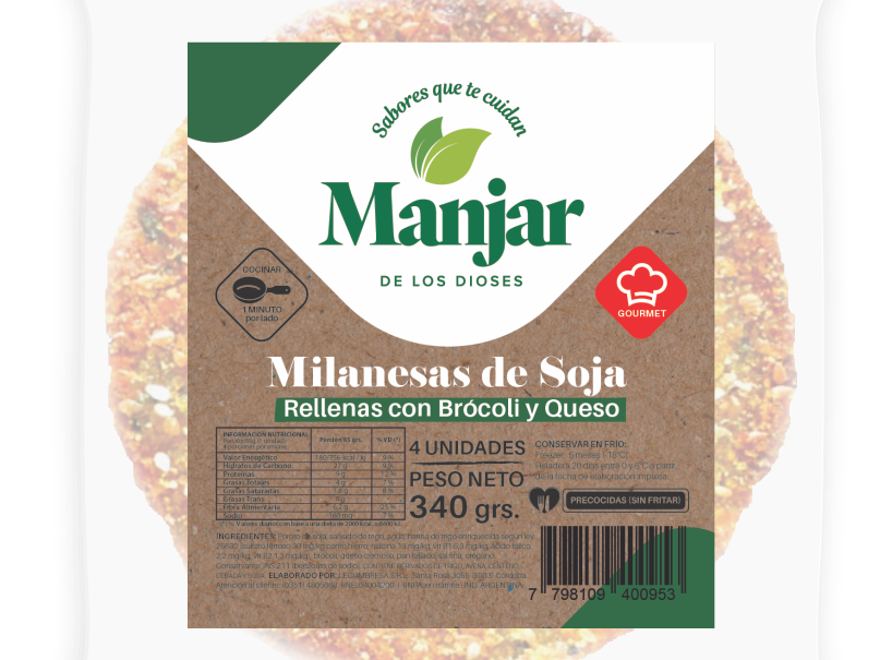 MILA DE SOJA  CON BROCOLI Y QUESO