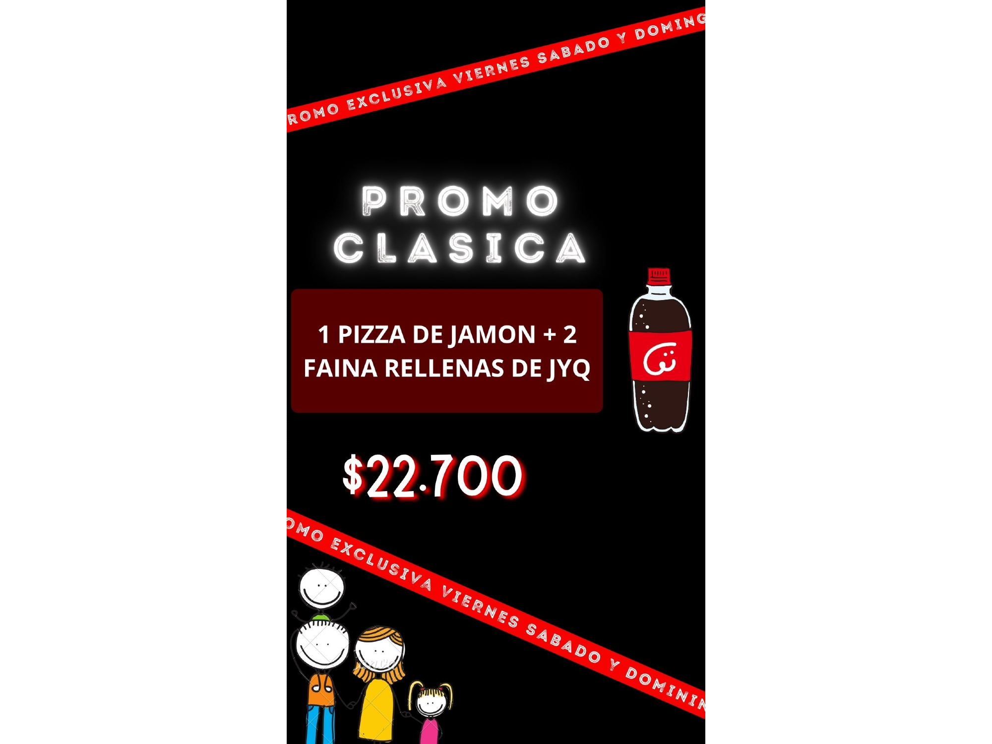 PIZZA BONDIOLA Y RUCULA + 2 LATAS DE HEINEKEN