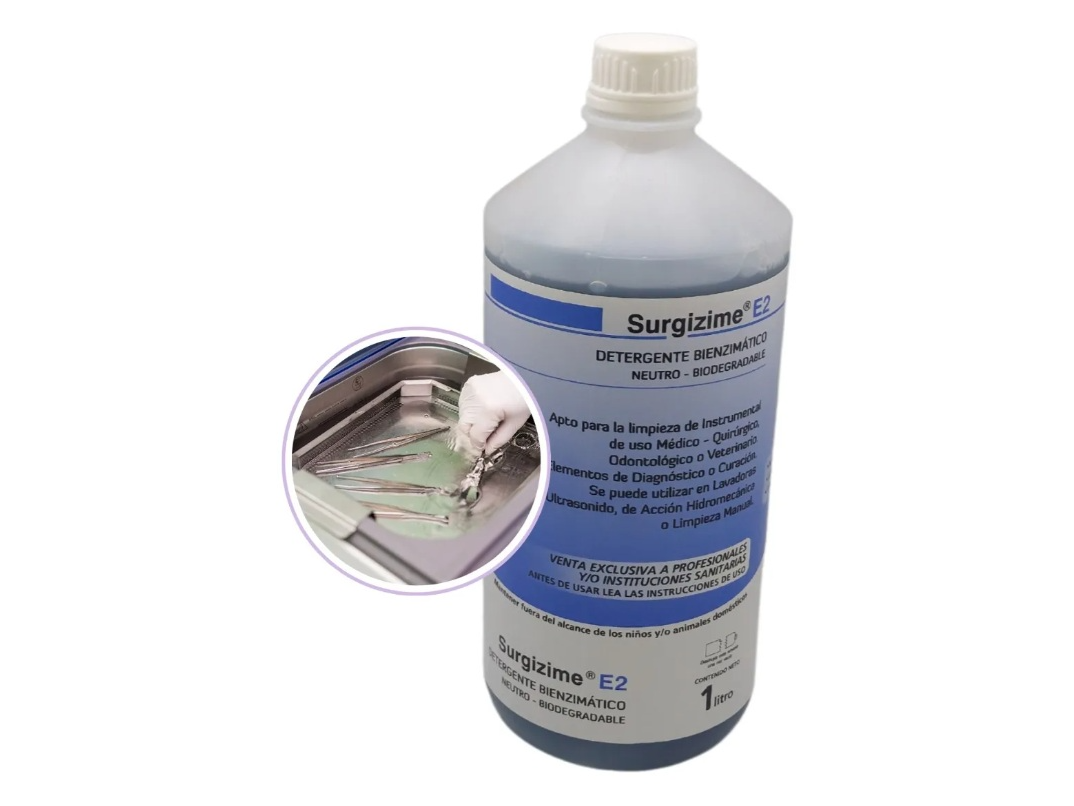 Detergente Bienzimático Surgizime E2 Instrumental Medico 1lt