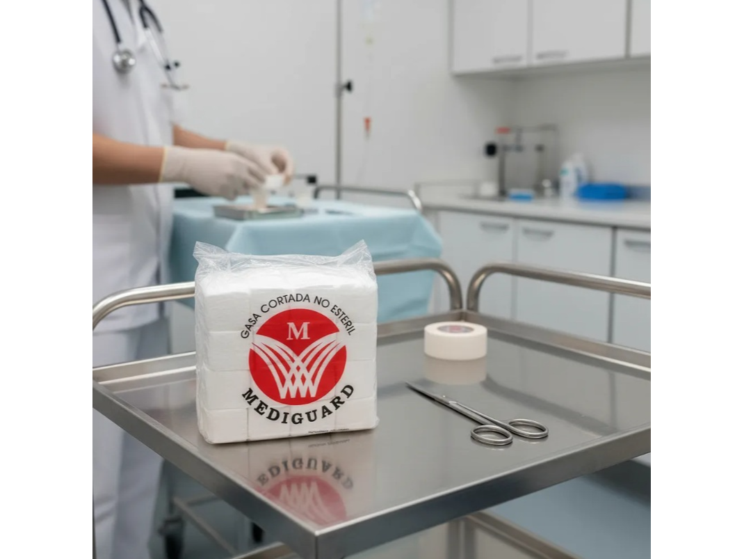 Gasa Trozada Cortada 5x5 X Paquete 500grs Blanco