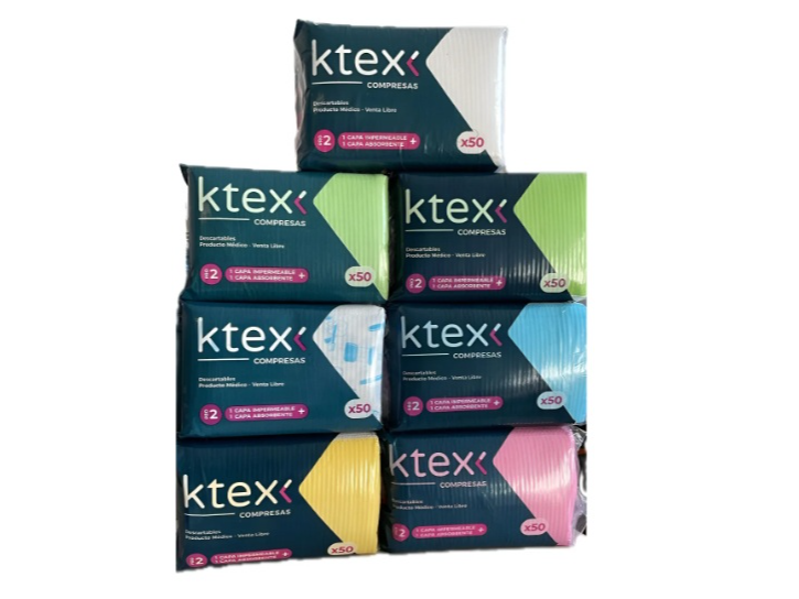 Compresas Impermeables K-tex 100u Descartables