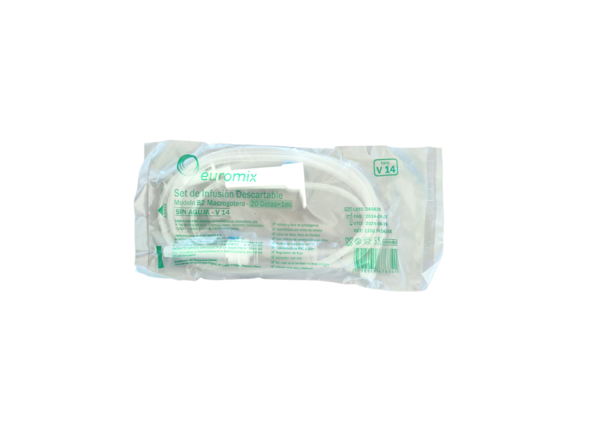 Guías Set Infusión Macrogotero Suero S/aguja X 10u Euromix