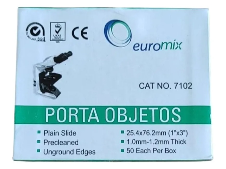 Portaobjetos Euromix - Caja X 50 Unidades