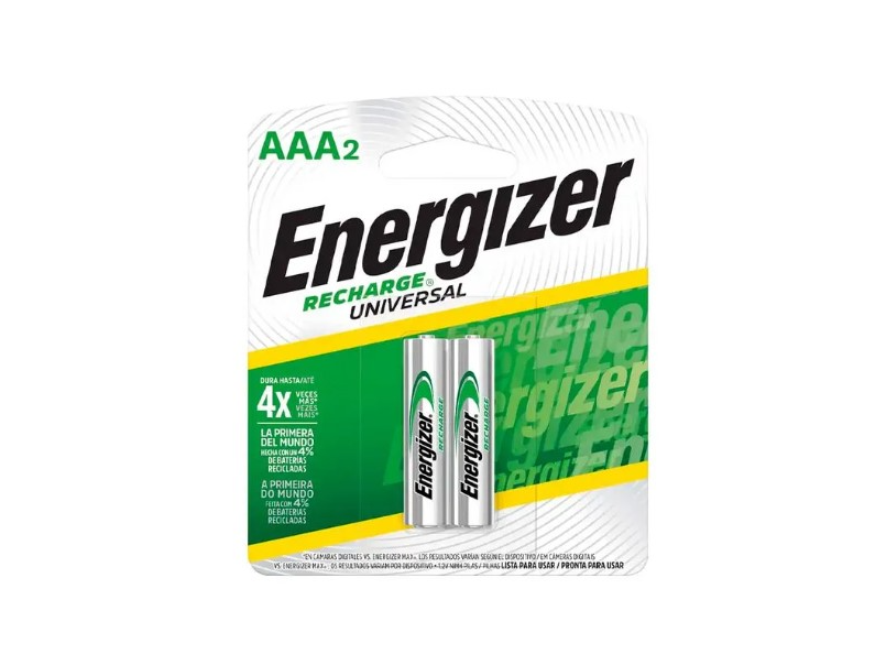 PILAS ENERGIZER NH12 AAA RECARGABLE 800 mAh x2