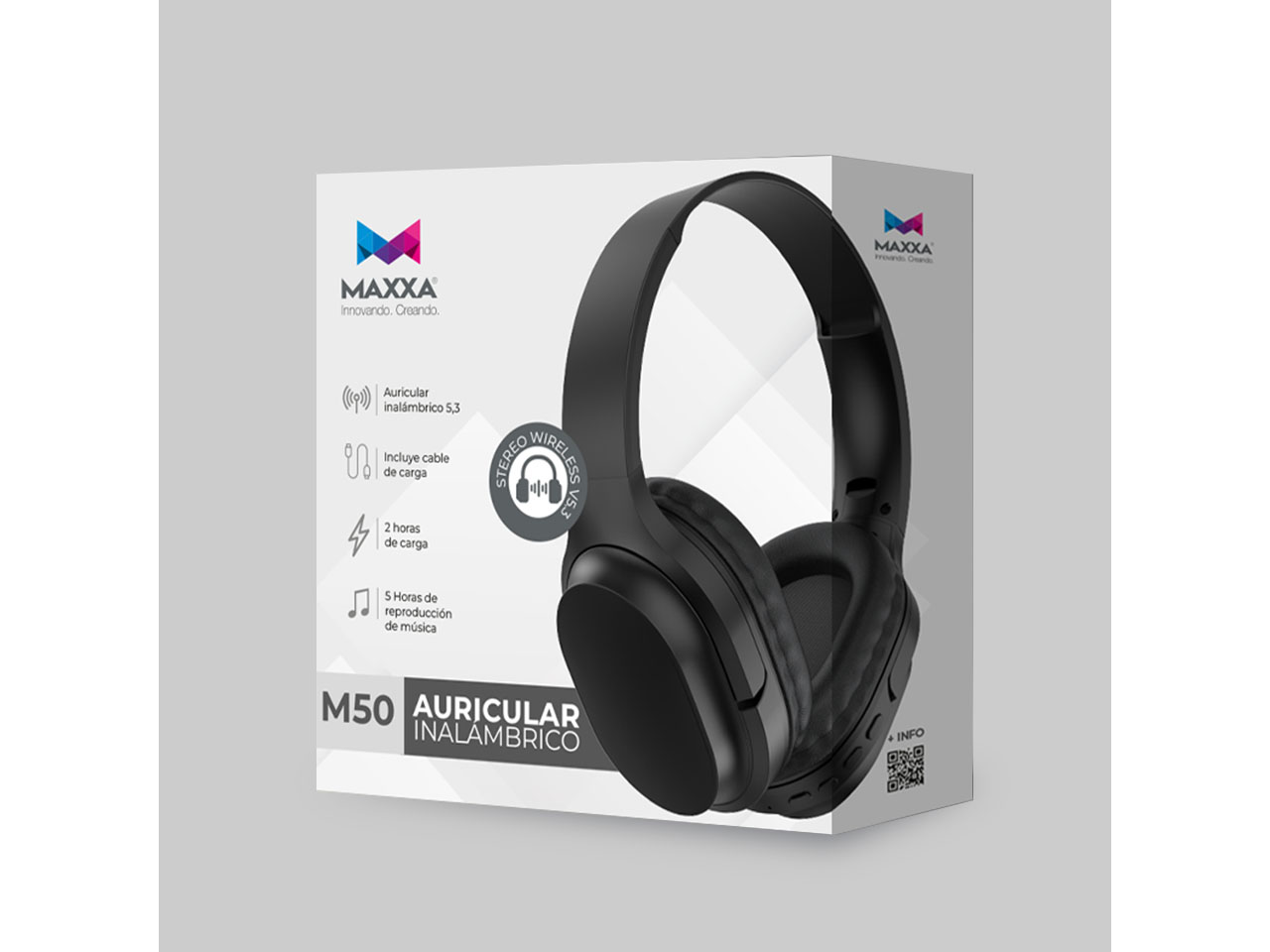 AURICULARES MAXXA  M50 ONEAR BLUETOOTH CELESTE