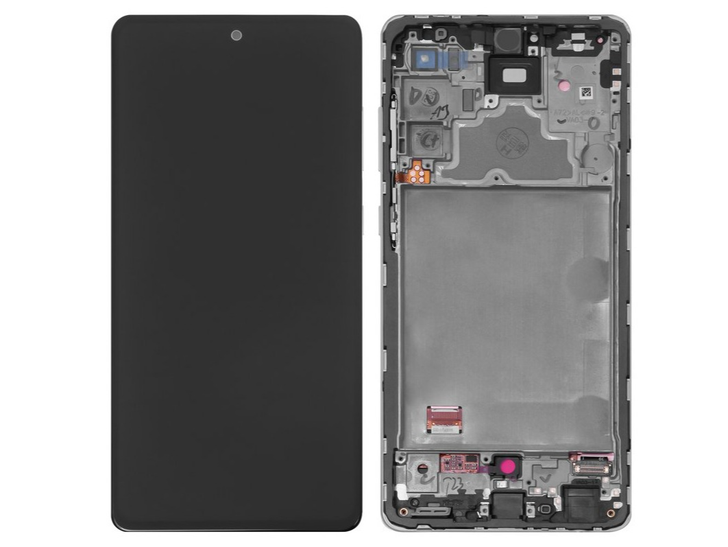 PARTES CELULARES MODULOS SAMS A72 A725 4G LCD+TOUCH+MARCO NEGRO ORIGINAL